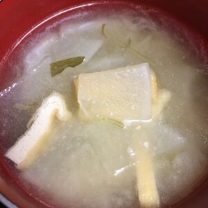 切り干し大根＆わかめ＆高野豆腐のお味噌汁